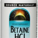 Source Naturals - Betaine HCl Hydrochloric Acid Source 650 mg. - 180 Tablets