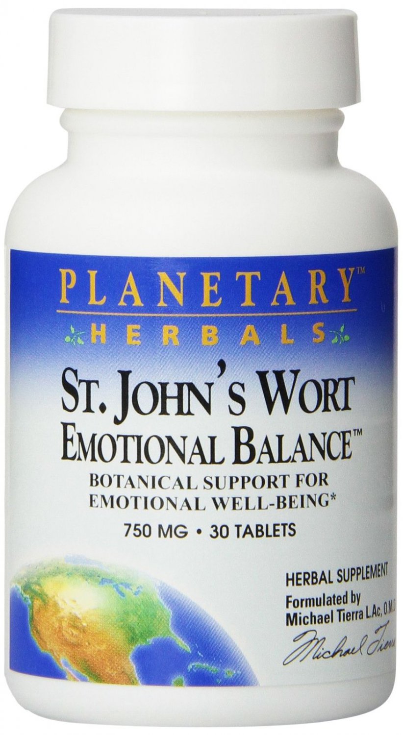 Planetary Herbals St. John's Wort Emotional Balance Tablets 30 Count