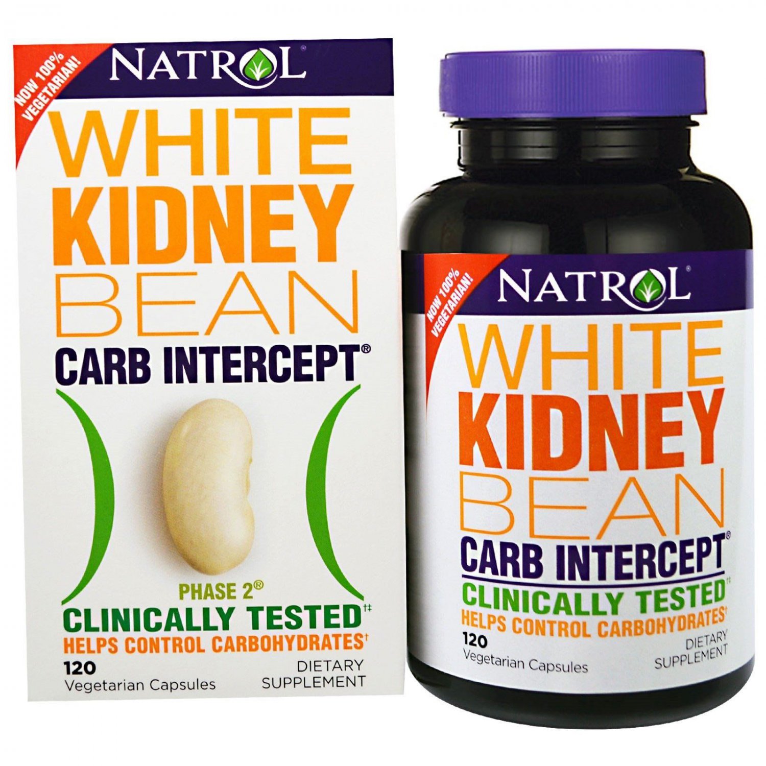 Natrol White Kidney Bean Carb Intercept - 120 Capsules