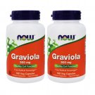 Graviola 500mg 100 Capsules by Now Foods (Pack of 2)