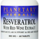 Planetary Herbals Resveratrol Extract with Red Wine Tablets 60 Count