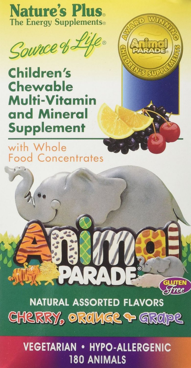 Nature's Plus - Animal Parade Children's Chewable Multi Assorted Flavors 180 Tab
