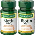 Nature's Bounty Biotin 1000 mcg 100 Tablets (2 pack)