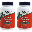 2x NOW Foods Okinawa Coral Calcium Magnesium Vitamin D 100 VCaps Made In USA