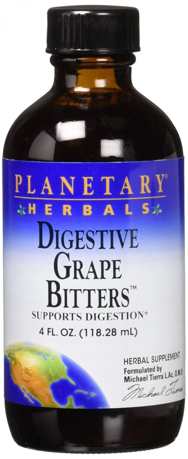 Planetary Herbals Digestive Grape Bitters Herbal Supplement 4 Fluid Ounce 4 oz