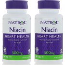 Niacin, Time Release, 500 mg, 100 Tablets by Natrol (2 Pack)