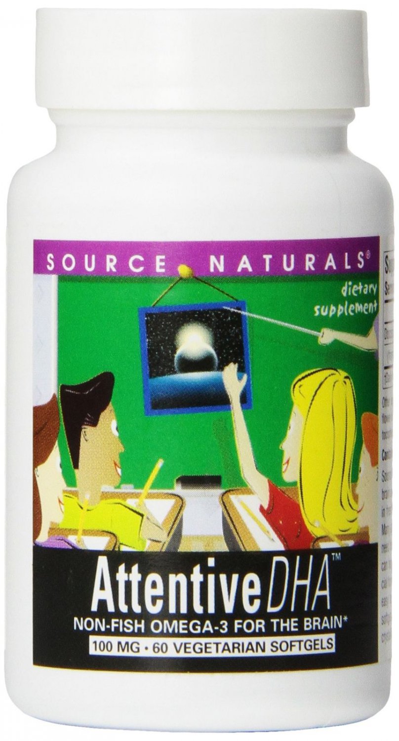 Source Naturals Attentive DHA Kid Softgels Neuromins 100mg 60 softgel