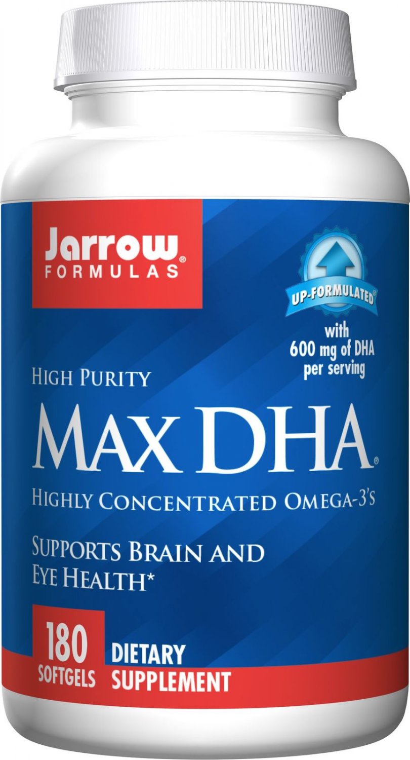 Jarrow Formulas Max DHA  Supports Brain and Eye Health 180 Softgels
