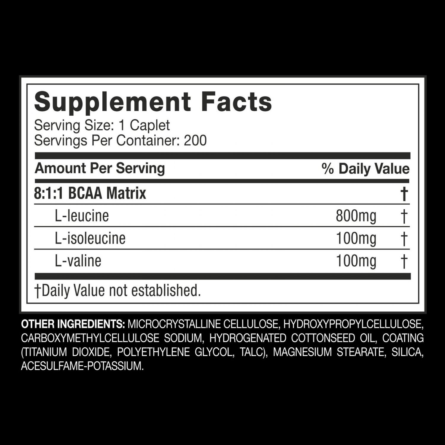 MuscleTech Platinum BCAA Pill 811 BCAA Formula 1000mg of BCAA per