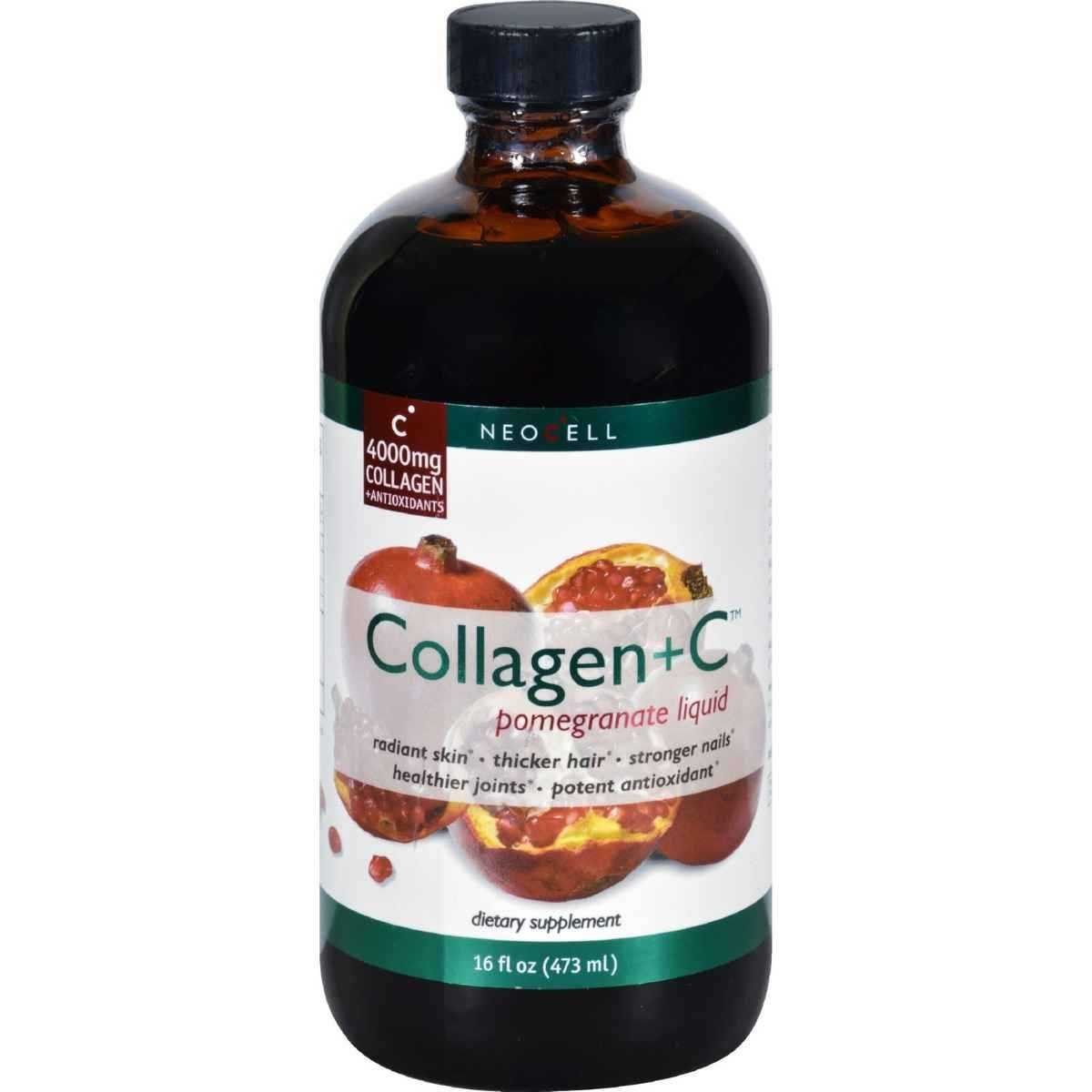 Neocell Collagen plus C Pomegranate Liquid Bottle 16 Fluid Ounce 16 oz