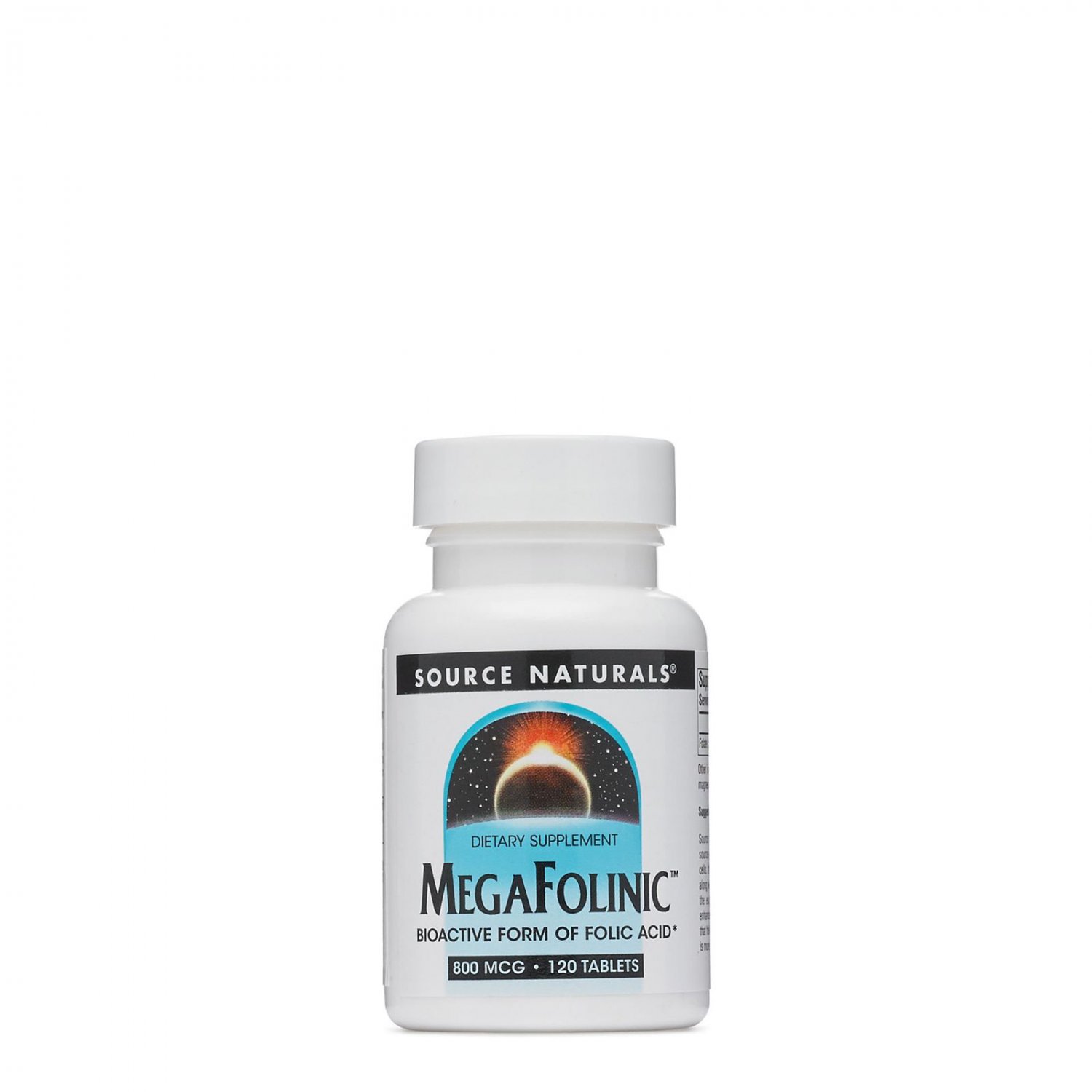 Source Naturals MegaFolinic 800mcg Bioactive Folic Acid Brain & Cell Health -...