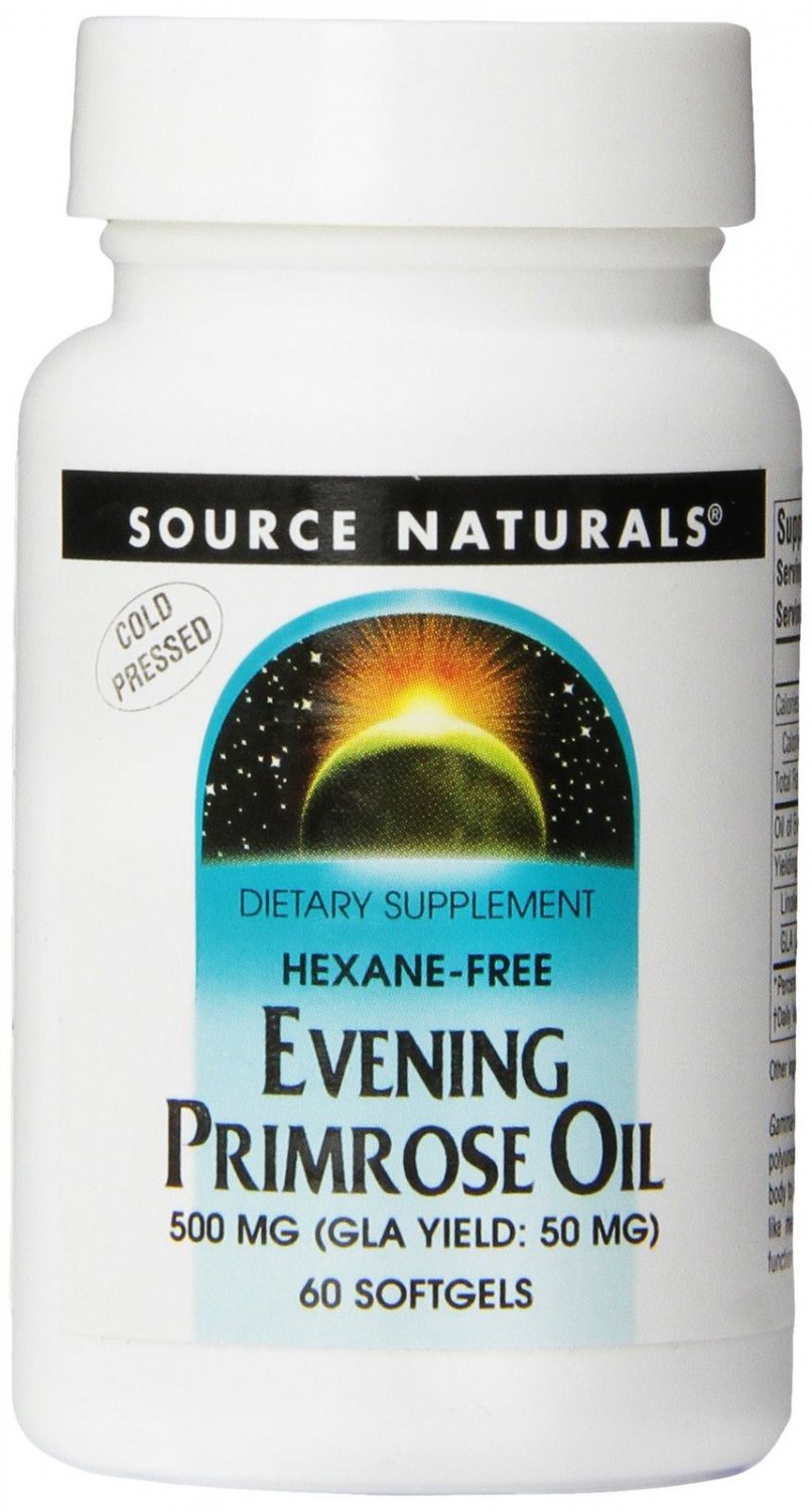 Source Naturals Evening Primrose Oil 500mg (50mg GLA) 60 softgel