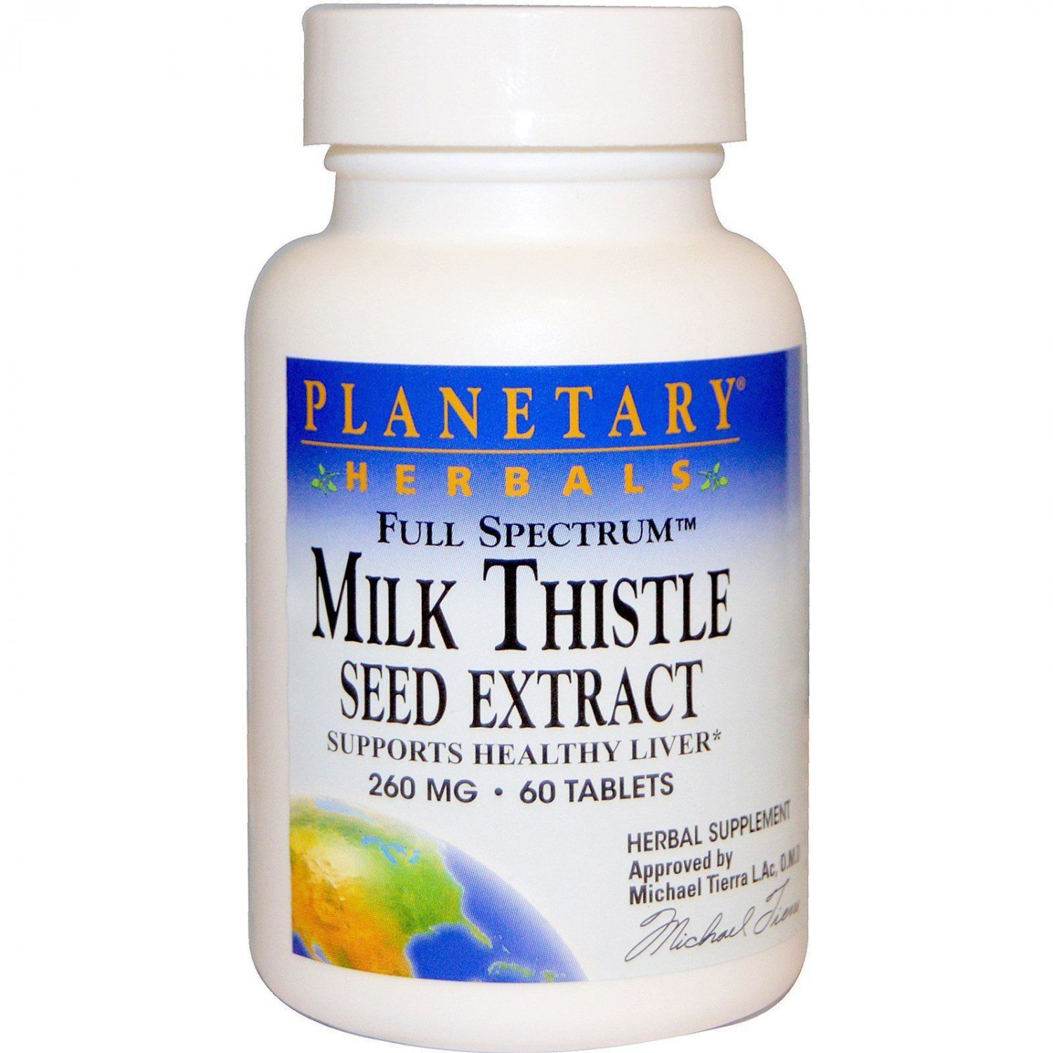 Planetary Herbals Full Spectrum Milk Thistle Seed Extract -- 260 mg - 60 Tabl...