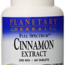 Planetary Herbals Full Spectrum Cinnamon Extract Tablets 200 mg60 Count