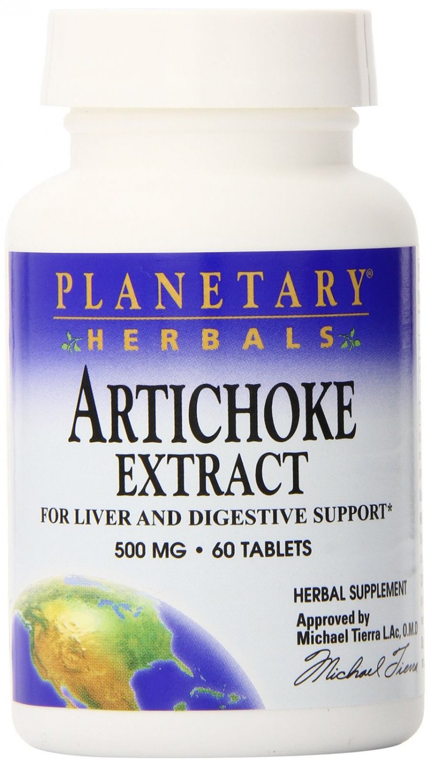 Planetary Herbals Artichoke Extract Tablets 500 mg 60 Count