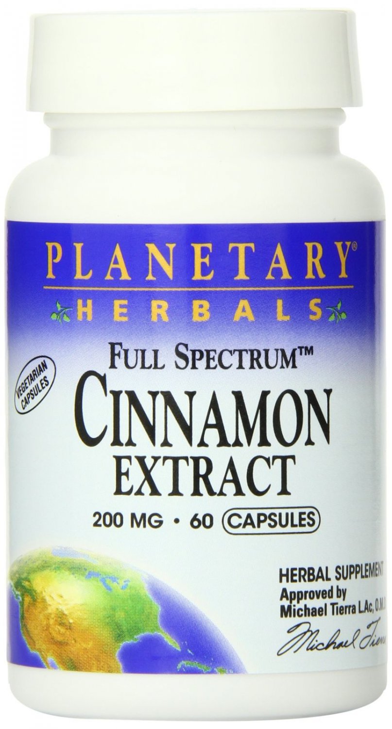 Planetary Herbals FS Cinnamon Extract Vegi Capsules 200 mg 60 Count