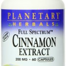 Planetary Herbals FS Cinnamon Extract Vegi Capsules 200 mg 60 Count