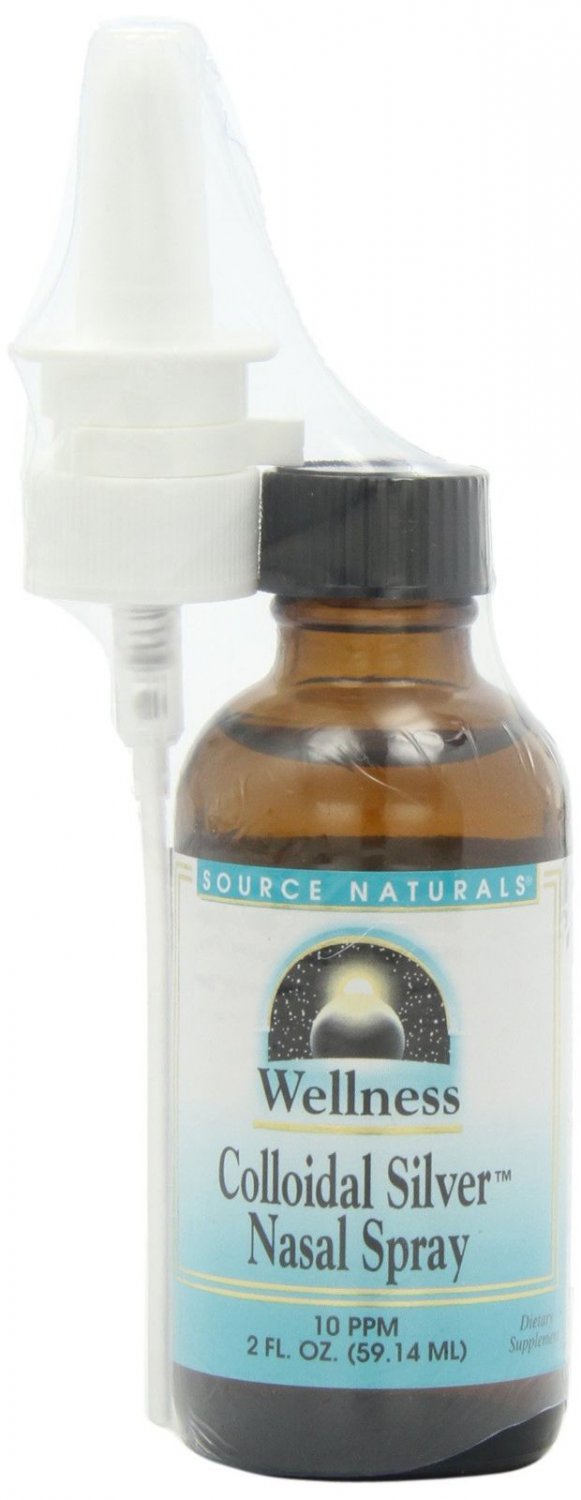 Source Naturals Wellness Colloidal Silver Nasal Spray 10 ppm 2 Fluid Ounce