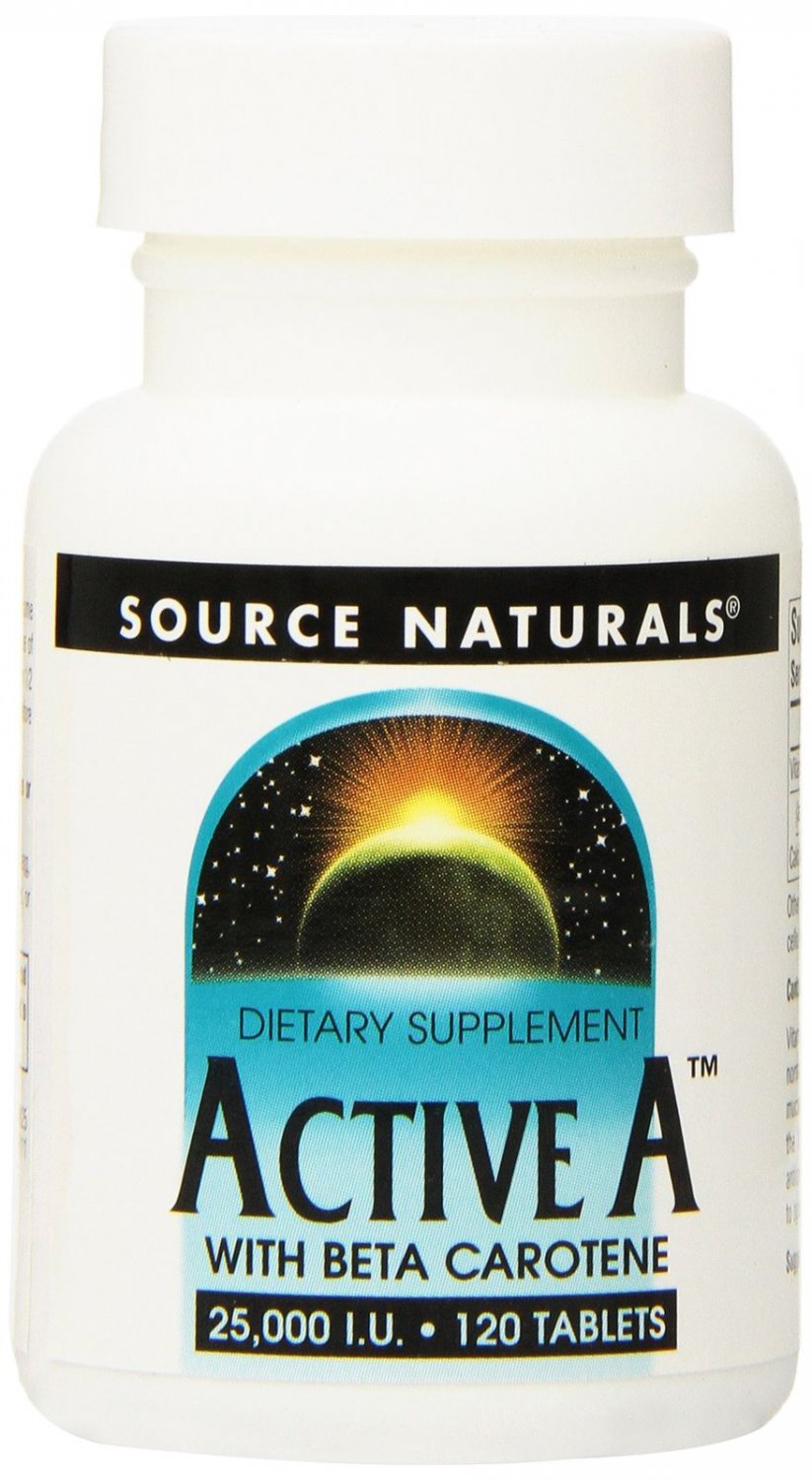 Source Naturals Active A with Beta Carotene 25000IU - 120 Tablets