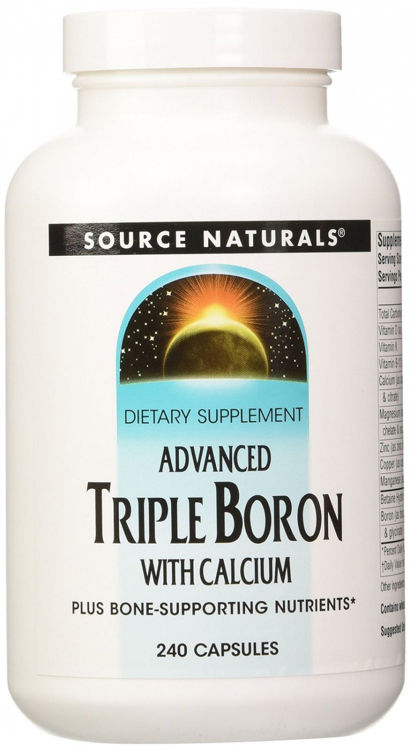SOURCE NATURALS Advanced Triple Boron with Calcium Capsule 240 Count