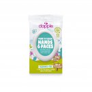 Dapple Pure 'N' Clean Moisturizing Hand and Face Wipes Soft Pack White 30 Wipes