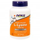 L-Lysine 1000mg High Potency Double Strength 100 Tabs by Now Foods