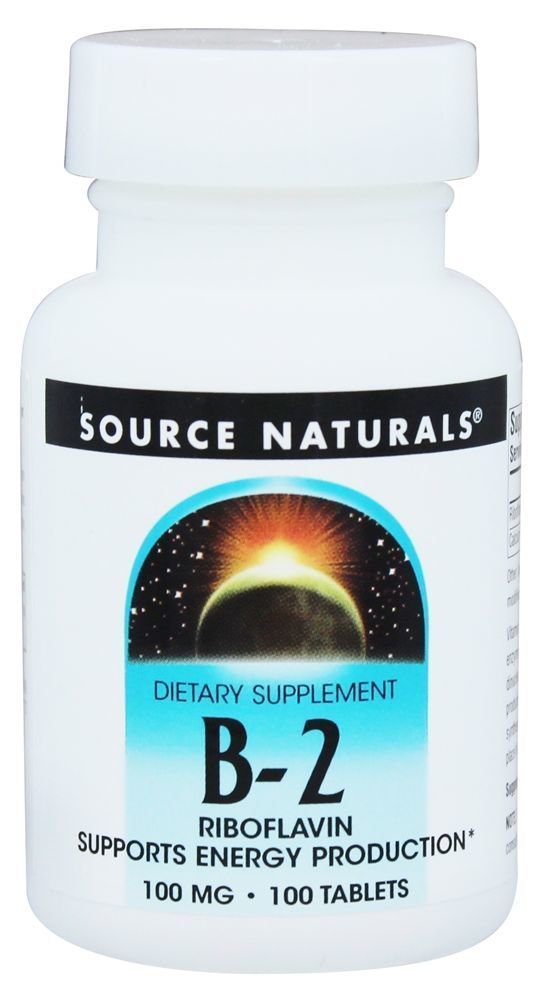 Source Naturals - B2 100 mg. - 100 Tablets