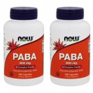 PABA 500mg 100 Capsule by Now Foods (2-Pack)
