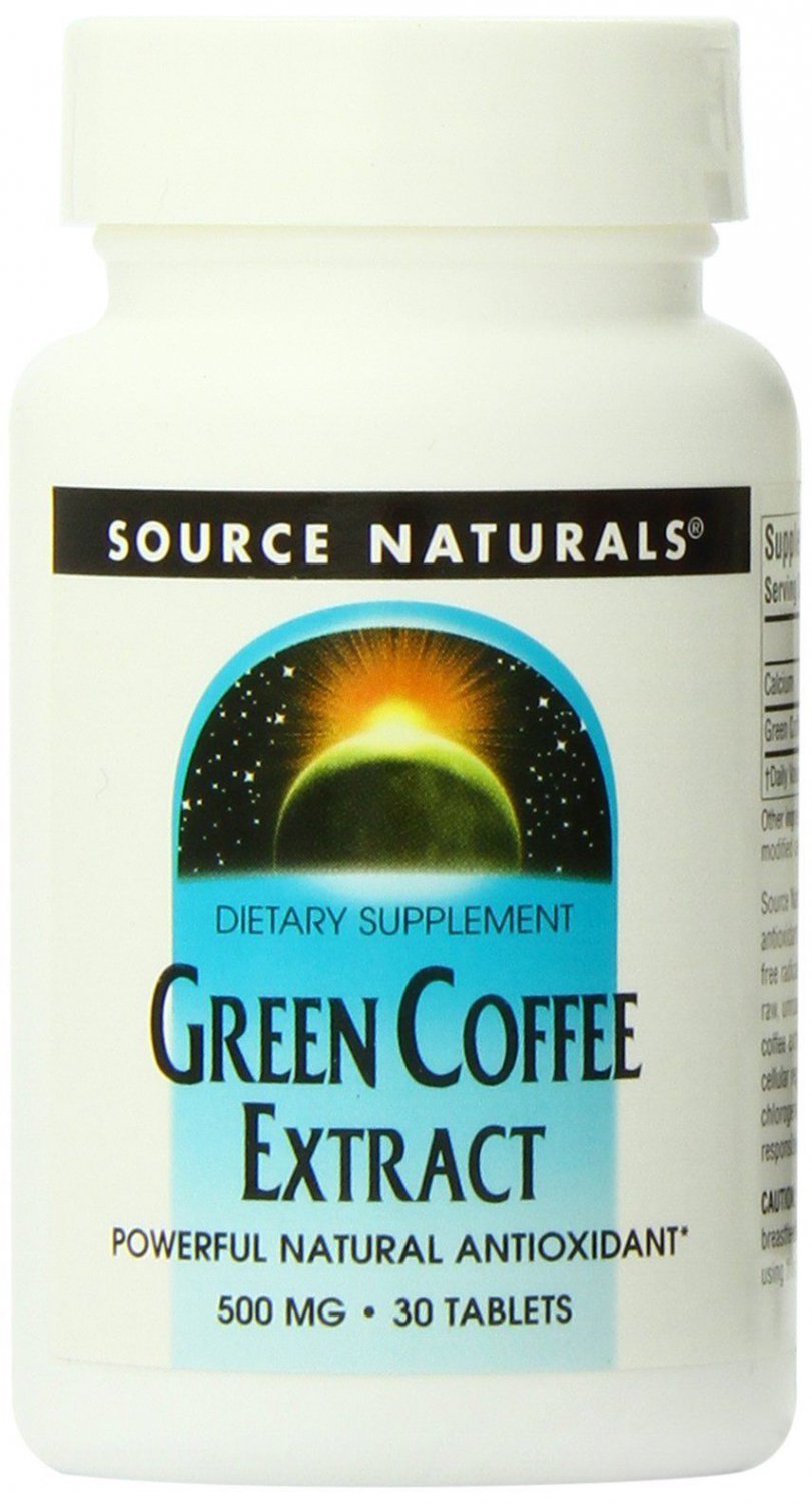 Source Naturals Green Coffee Extract 500mg 30 tablet