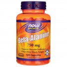 Beta-Alanine 750mg 120 Capsules by NOW Foods