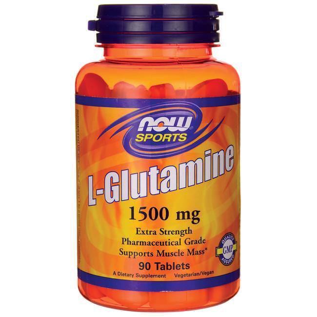 Glutamine 1500mg 90 Tablets by NOW Foods
