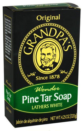Grandpa's Vegetable Based Wonder Pine Tar Soap Lathers White -  4.25 Oz./120 g
