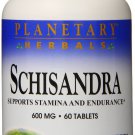 Planetary Herbals Schisandra Tablets 600 mg  60 Count