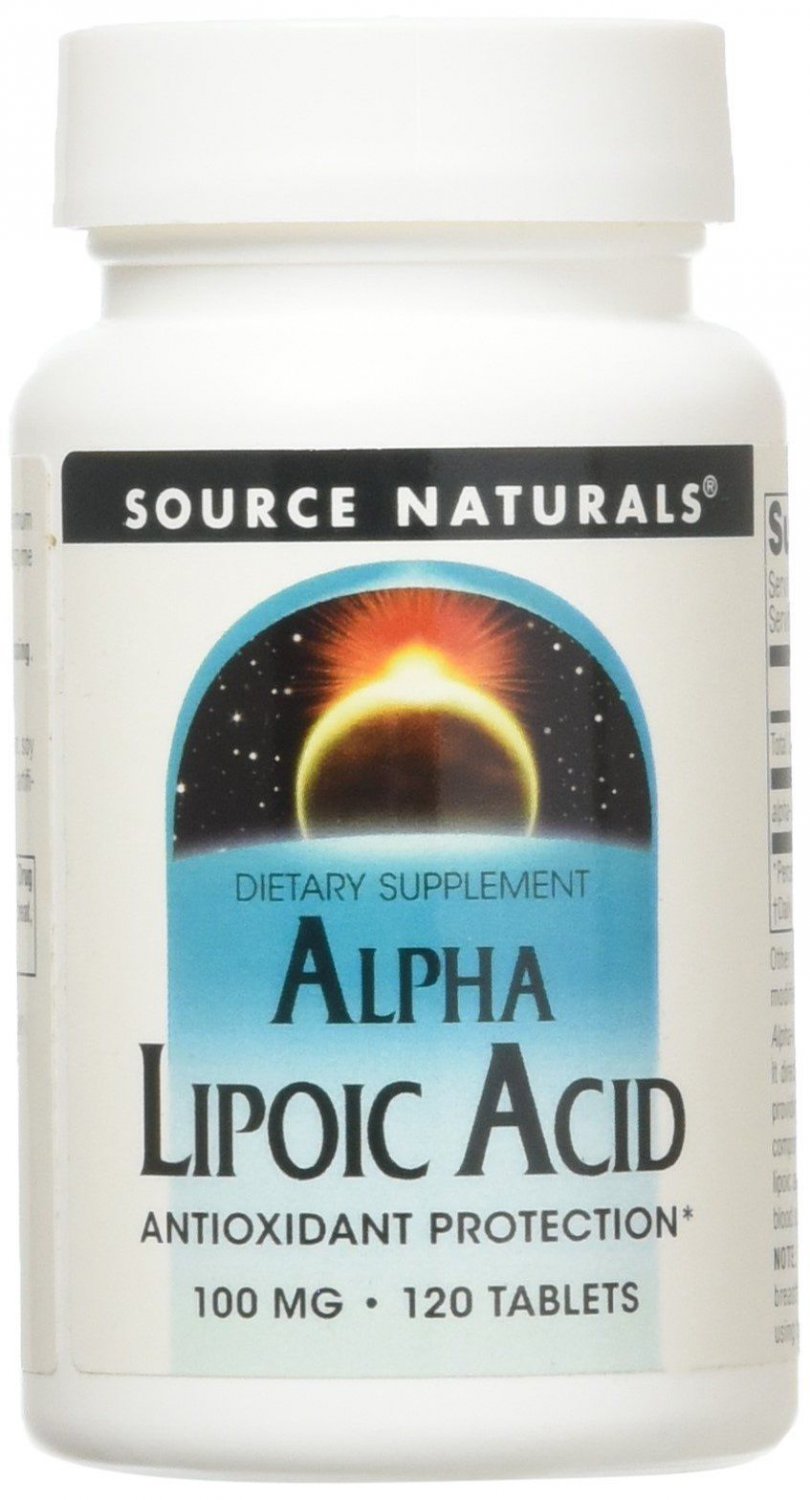 Source Naturals Alpha Lipoic Acid 100mg 120 Tablets