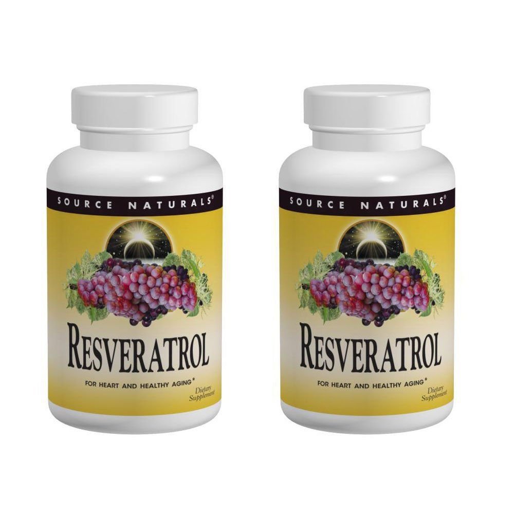 Resveratrol 200 mg 120 Tabs by Source Naturals (Pack of 2)