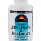Acetyl L-Carnitine & Alpha-Lipoic Acid by Source Naturals - 650 mg (240 tablet)