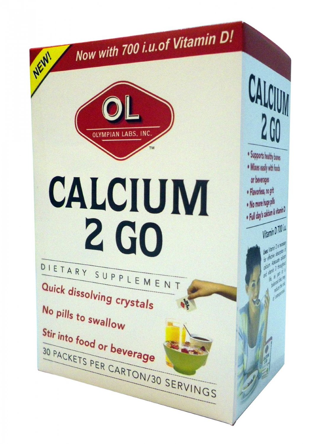 Olympian Labs Calcium 2 Go- 30 Packets (Pack of 2)