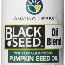 Amazing Herbs Black Seed and Pumpkin Seed Oil Blend 8 Fluid Ounce