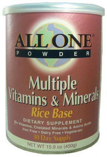 All One Nutritech Rice Base Multiple Vitamin and Mineral Powder -- 15.9 oz