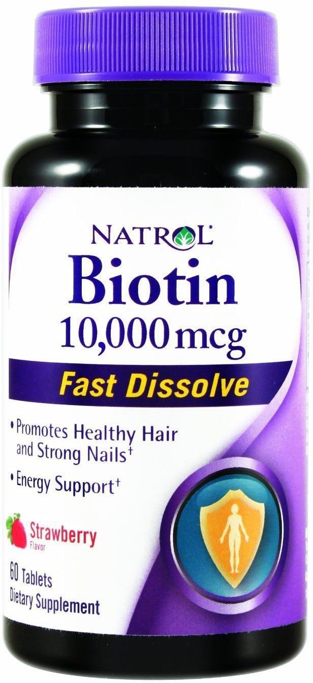 Biotin Fast Dissolve Tablets, Natrol, 60 tablet 10,000 mcg 1 pack