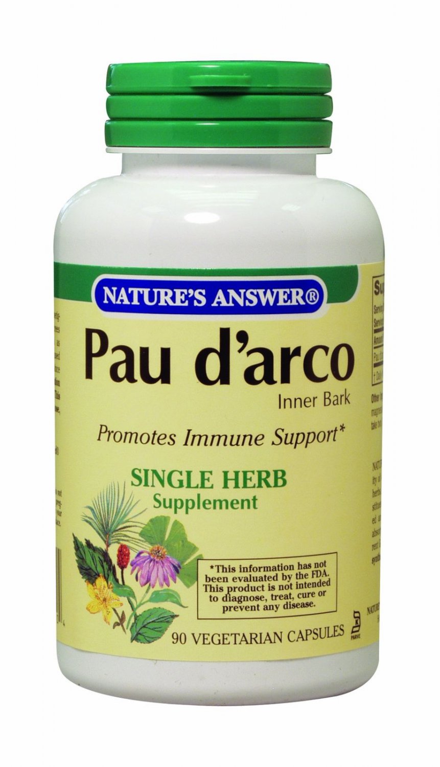 Nature's Answer Pau D'arco Inner Bark Vegetarian Capsules 90-Count