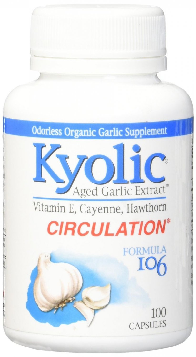 Kyolic Formula 106 Aged Garlic Extract Circulation (100-Capsules) 100 Capsules