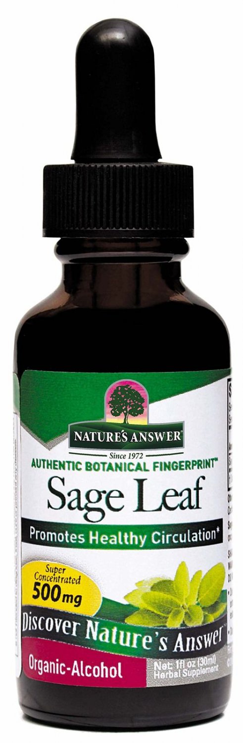 Nature's Answer Sage Leaf with Organic Alcohol 1-Fluid Ounce
