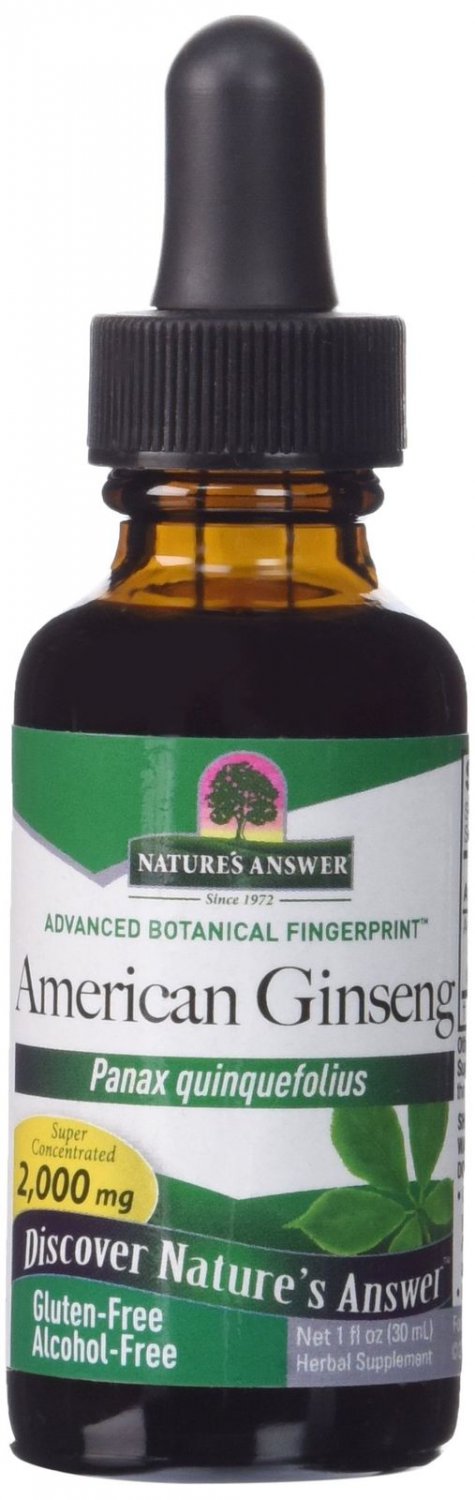 Nature's Answer Alcohol-Free Ginseng American Root 1-Fluid Ounce