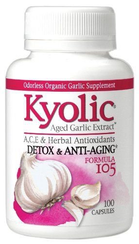 Kyolic Formula 105 Aged Garlic Extract Detox and Anti-Aging (100-Capsules)