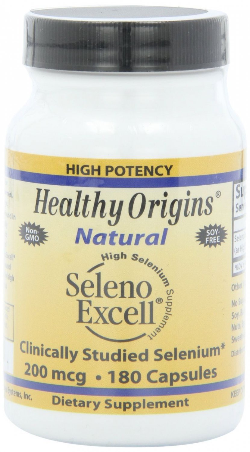 Healthy Origins Selenium Seleno Excel No Fillers Multi Vitamins 200 Mcg 180 Caps