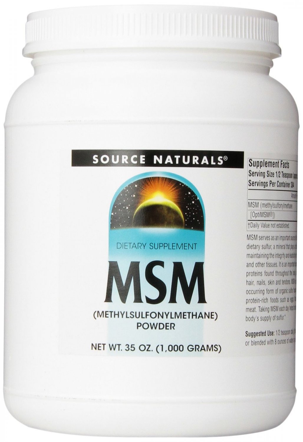 MSM Methylsulfonylmethane Powder - 35 oz