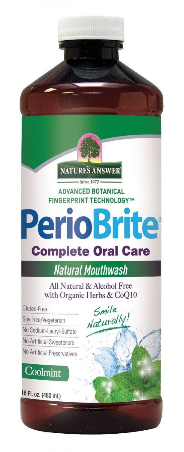 Nature's Answer PerioBrite Alcohol-Free Mouthwash Cool Mint 16-Fluid Ounce