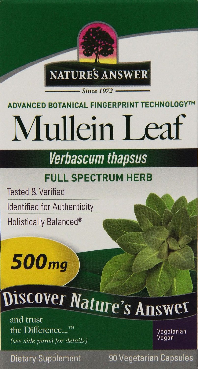 Nature's Answer Mullein Leaf 90-Count 500 mg