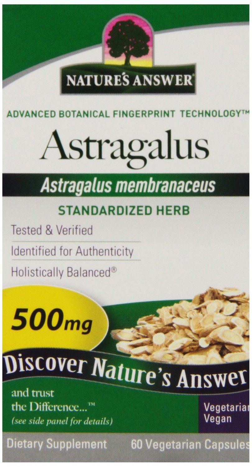 Nature's Answer Astragalus Root Vegetarian Capsules 60-Count